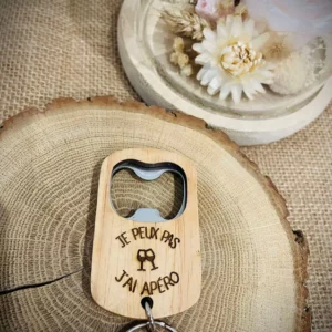 Décapsuleur porte clé "je peux pas j'ai apéro"